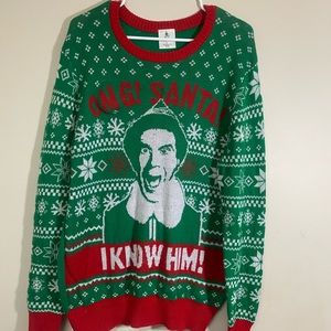 Men’s large ugly Christmas sweater elf